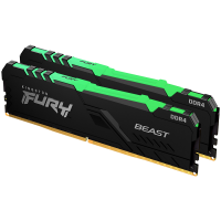 KINGSTON DRAM 32GB 3600MHz DDR4 CL18 DIMM (Kit of 2) FURY Beast RGB Black EAN: 740617319057