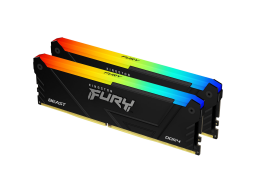 Kingston 32GB 3200MT/s DDR4 CL16 DIMM (Kit of 2) FURY Beast RGB