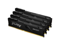 Kingston DRAM 64GB 2666MT/s DDR4 CL16 DIMM (Kit of 4) FURY Beast Black