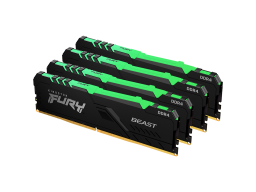 Kingston DRAM 128GB 3200MT/s DDR4 CL16 DIMM (Kit of 4) FURY Beast RGB