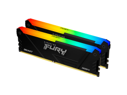 Kingston 16GB 2666MT/s DDR4 CL16 DIMM (Kit of 2) FURY Beast RGB, EAN: 740617337655