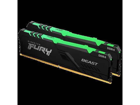 Комплект модулей памяти Kingston FURY Beast RGB KF426C16BBAK2/16 DDR4 16GB (Kit 2x8GB) 2666MHz