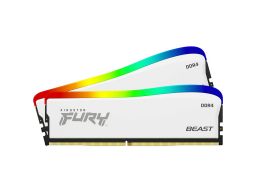Kingston DRAM 16GB 3600MT/s DDR4 CL17 DIMM (Kit of 2) FURY Beast White RGB SE