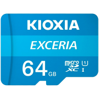 KIOXIA LMEX1L064GG2; 64GB microSD KIOXIA Exceria (M203) UHS I U1 with adapter
