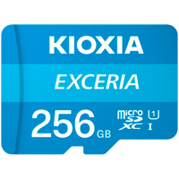 KIOXIA LMEX1L256GG2; 256GB microSD KIOXIA Exceria (M203) UHS I U1 with adapter