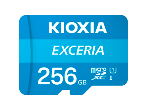 KIOXIA LMEX1L256GG2; 256GB microSD KIOXIA Exceria (M203) UHS I U1 with adapter