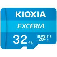 KIOXIA LMEX2L032GG2; 32GB microSD KIOXIA Exceria (gen 2) UHS I U3 V30 with adapter