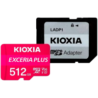 KIOXIA LMPL1M512GG2; 512GB microSD KIOXIA Exceria Plus (M303) UHS I U3 with adapter