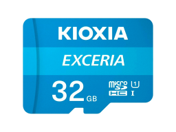 KIOXIA LMEX1L032GG2; 32GB microSD KIOXIA Exceria (M203) UHS I U1 with adapter