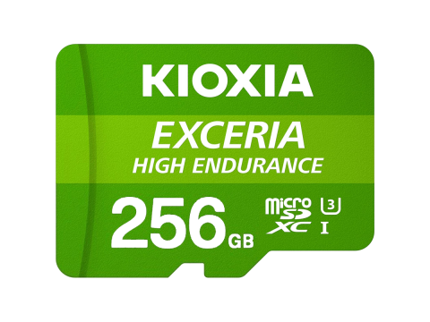 KIOXIA LMHE1G256GG2; 256GB microSD KIOXIA Exceria High Endurance (M303E) UHS I U3 with adapter