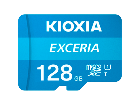 KIOXIA LMEX2L128GG2; 128GB microSD KIOXIA Exceria (gen 2) UHS I U3 V30 with adapter
