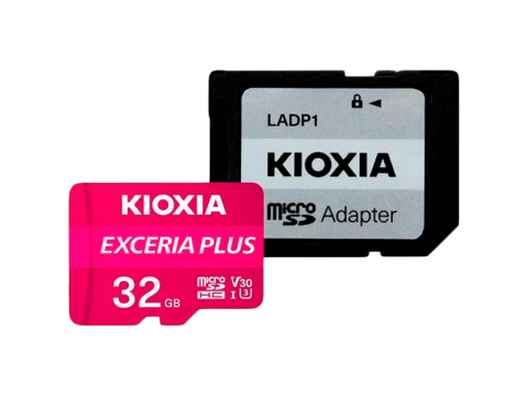 KIOXIA LMPL1M032GG2; 32GB microSD KIOXIA Exceria Plus (M303) UHS I U3 with adapter