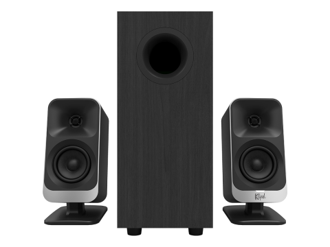 Klipsch ProMedia Lumina 2.1 Gaming Audio System with Subwoofer and LED Lighting Effects Built-in, Black
