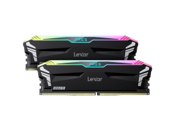 Lexar® Ares DDR5 (2X16GB) 6400 CL32 1.4V Memory with heatsink and RGB lighting,Dual pack, Black Color, EAN: 843367131587