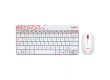 LOGITECH MK240 Nano Wireless Combo - WHITE/VIVID RED - RUS