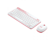 LOGITECH MK240 Nano Wireless Combo - WHITE/VIVID RED - RUS