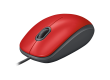 LOGITECH M110 Silent - RED - USB - EMEA-808 - AKOYA HANGTAB BOX M110S