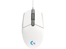 LOGITECH G102 LIGHTSYNC Corded Gaming Mouse - WHITE - USB - EER