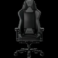 LORGAR Base 311, Gaming chair, PU eco-leather, 1.8 mm metal frame, multiblock mechanism, 4D armrests, 5 Star aluminium base, Class-4 gas lift, 75mm PU casters, Black + grey