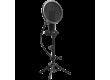 LORGAR Voicer 721, Gaming Microphone, Black, USB condenser microphone with tripod stand, pop filter, including 1 microphone, 1 Height metal tripod, 1 plastic shock mount, 1 windscreen cap, 1,2m metel type-C USB cable, 1 pop filter, 154.6x56.1mm