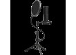 LORGAR Voicer 721, Gaming Microphone, Black, USB condenser microphone with tripod stand, pop filter, including 1 microphone, 1 Height metal tripod, 1 plastic shock mount, 1 windscreen cap, 1,2m metel type-C USB cable, 1 pop filter, 154.6x56.1mm