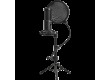 LORGAR Voicer 721, Gaming Microphone, Black, USB condenser microphone with tripod stand, pop filter, including 1 microphone, 1 Height metal tripod, 1 plastic shock mount, 1 windscreen cap, 1,2m metel type-C USB cable, 1 pop filter, 154.6x56.1mm