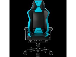 LORGAR Base 311, Gaming chair, PU eco-leather, 1.8 mm metal frame, multiblock mechanism, 4D armrests, 5 Star aluminium base, Class-4 gas lift, 75mm PU casters, Black + blue