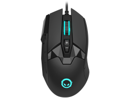 LORGAR Stricter 579, gaming mouse, 9 programmable buttons, Pixart PMW3336 sensor, DPI up to 12 000, 50 million clicks buttons lifespan, 2 switches, built-in display, 1.8m USB soft silicone cable, Matt UV coating with glossy parts and RGB lights with 4 LED