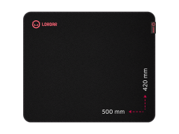 Lorgar Main 325, Gaming mouse pad, Precise control surface, Red anti-slip rubber base, size: 500mm x 420mm x 3mm, weight 0.4kg