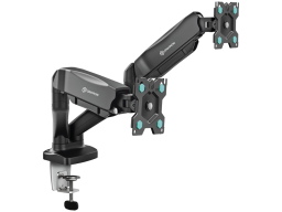 ONKRON Dual Monitor Desk Mount Stand for 13 to 32-Inch LCD LED Monitors up to 8 kg, Black