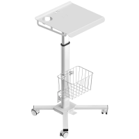 ONKRON Height Adjustable Laptop Desk Utility Medical Cart with Wheels ONKRON, White