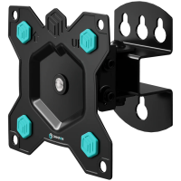 ONKRON Full Motion Roto TV Wall Mount for 10 to 35-inch Flat Panel TVs Digital Panels 20 kg, Black