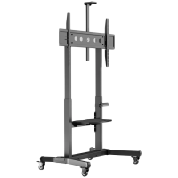 ONKRON Motorized mobile stand for TV or interactive panels 50"-100", up to 130kg, black
