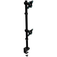 ONKRON Desk Mount for Two Monitors 13 - 34" up to 8 kg, Tilt-Swivel, with Rotation, Black