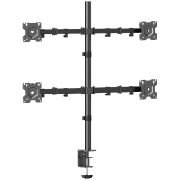 ONKRON Quad Monitor Stand for 13 to 34-Inch LCD LED OLED Screens up to 8 kg, Black