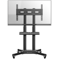 ONKRON Mobile TV Stand Rolling TV Cart for 40 to 65 Inch LCD LED TV Screens, Black