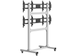 ONKRON Floor mobile stand for video wall 2x2, 4 x 43”- 55" up to 50 kg, silver