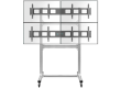 ONKRON Floor mobile stand for video wall 2x2, 4 x 43”- 55" up to 50 kg, silver