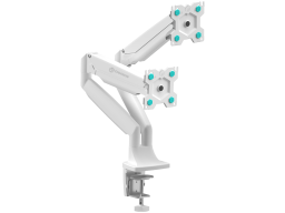 ONKRON Dual Monitor Desk Mount Stand for 13 to 32-Inch LCD LED Monitors up to 9 kg, White