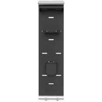 Equipment Panel with Shelves for TV Stand TS1881 Black ONKRON