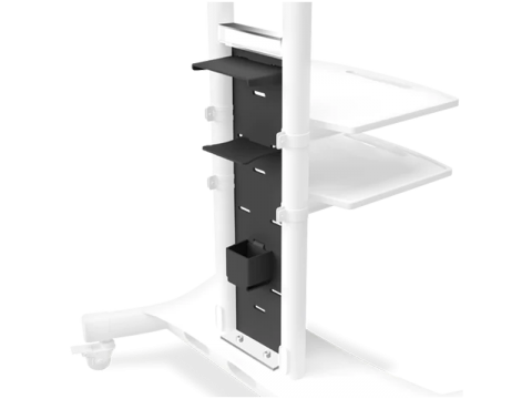 Equipment Panel with Shelves for TV Stand TS1881 Black ONKRON