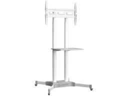ONKRON Mobile TV Stand Rolling TV Cart for 40 to 65 Inch LCD LED TV Screens, White