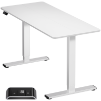 ONKRON Motorized Desk with Height Adjustment up to 60 kg, White