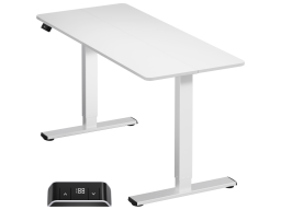 ONKRON Motorized Desk with Height Adjustment up to 60 kg, White