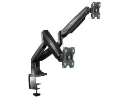 ONKRON Dual Monitor Desk Mount Stand for 13 to 32-Inch LCD LED Monitors up to 9 kg, Black
