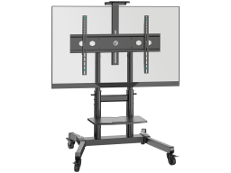 ONKRON Mobile TV Stand Rolling TV Cart for 50"-90" Screens up to 90 kg, Black