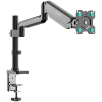 ONKRON Single Monitor Desk Mount for 13'' to 34" LCD LED Screens up to 12kg, Black.
