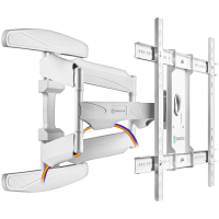 ONKRON Full Motion TV Wall Mount for 40 to 75-inch Flat Panel TVs Digital Panels 45,5 kg, White