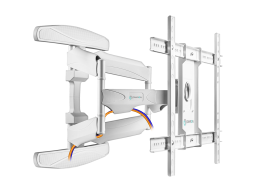 ONKRON Full Motion TV Wall Mount for 40 to 75-inch Flat Panel TVs Digital Panels 45,5 kg, White