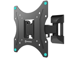 ONKRON Full Motion TV Wall Mount for 17 to 43-inch Flat Panel TVs Digital Panels 35 kg, Black